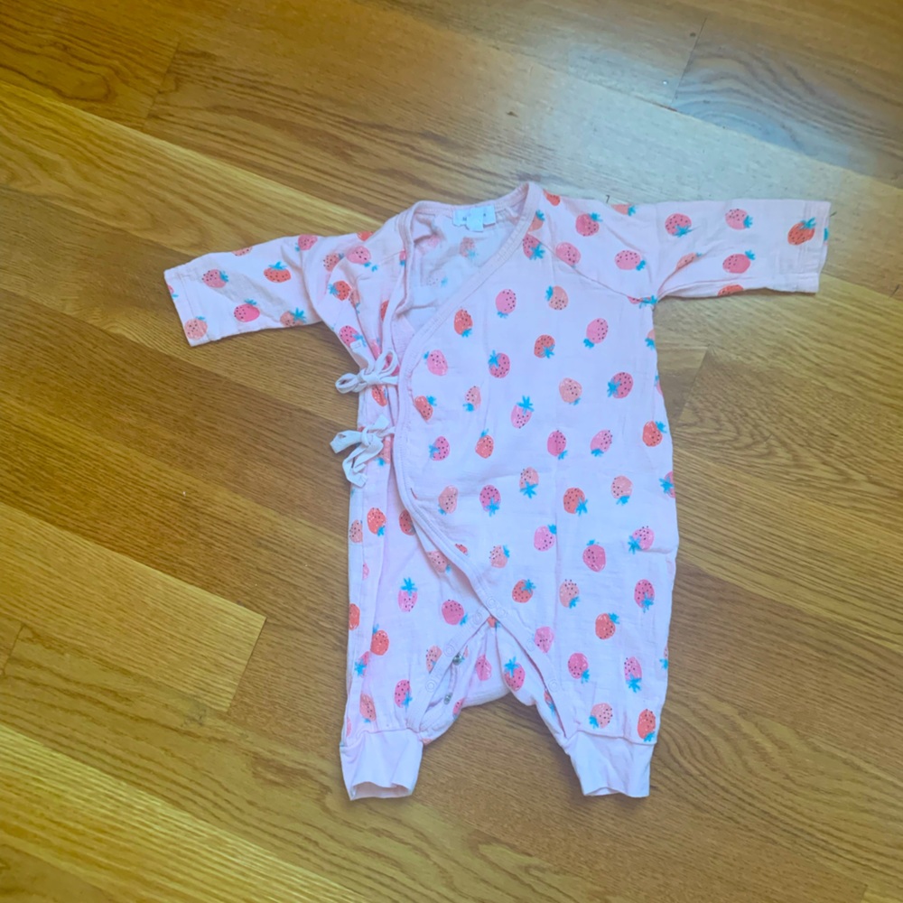 Angel Dear 0-3 Mos Strawberry Pajamas
